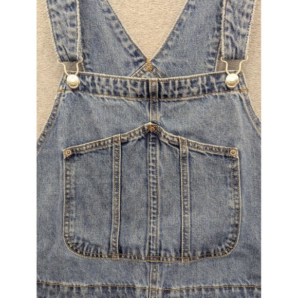 Old Navy Overalls Womens 26 Blue Denim Bib Carpenter Pockets 100% Cotton - Picture 2 of 16